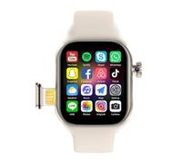 JINSHANGZI Reloj inteligente XH022 4G con tarjeta SIM de 2.06 pulgadas, pantalla AMOLED GPS, WiFi, cámara giratoria de 190°, videollamada, Goog1e Play, reloj inteligente Android (plata, 2+32GB)
