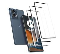 Jinshiweikai 3 Piezas, Protector Pantalla para Motorola Moto Edge 50 Fusion, 3D Cobertura Completa,Cristal templado Antiarañazos, Antihuellas, Sin Burbujas, Dureza 9H, Ultra Transparente