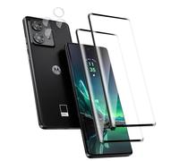 Jinshiweikai 4 Piezas: 2 x Protector Pantalla para Motorola Moto Edge 40 Neo y 2 x Protector de Lente de cámara, 3D Cobertura Completa, Dureza 9H Antiarrayazos, HD Ultraclaro