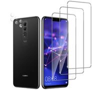 Jinshiweikai 6 Piezas: 3 x Protector Pantalla para HUAWEI Mate 20 Lite y 3 x Protector Pantalla Protector de Lente de Cámara, Dureza 9H Antiarrayazos, Antihuellas, HD Ultraclaro
