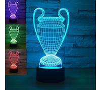 Jinson well 3d Trofeo de la Copa de futbol lámpara de mesa luz nocturna cambio de 7 colores LED luz de noche para Decor Regalo