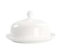 jinsongdafa Mantequera con tapa para encimera, soporte de mantequilla de porcelana con tapa, recipiente de mantequilla perfecto para mantequilla de la costa este y oeste, duradero y resistente (6