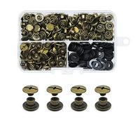 JINTANG 100pcs M5x4 remaches de tornillo,remaches para cuero,Tornillo Chicago Remache,Se utiliza para la artesanía de cuero DIY bolsa de ropa, zapatos, libros, y la decoración (Bronce)