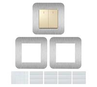 JINTANG 3 PCS de cubierta de interruptor de luz, cubierta de interruptor de luz única, cubierta de calcomanía de interruptor (silbrig)