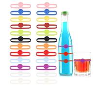 JINTANG marcadores de copas de vino,24pcs marcadores de cristal de silicona,Identificador de Copas de Vidrio coloridos,para el vino botella de vidrio copa de vidrio para beber cóctel