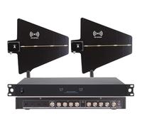 JINTAOMA Amplificador De SeñAl De MicróFono InaláMbrico, DistribucióN De Antena UHF, Paletas De Antena Activas 8 Salidas + 2 Puertos En Cascada, Cubre Un Rango De Frecuencia De 400 A 950 MHz.