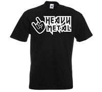 JINTORA Camiseta T-Shirt - Hombre Negro - Talla M - Heavy Metal Hardcore Trash Guitar Drums - JDM/Die Cut - para Fiesta Carnaval Carnaval Laboral Deportes