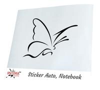 JINTORA Etiqueta para el Coche - Etiqueta engomada - Mariposa - 140x99 mm - JDM - Die Cut - Coche - Ventana - Laptop - Ventana - Negro