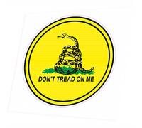 JINTORA - Gadsden Flag Dont Tread on Me Round - Pegatina Vinilo Impreso para Coche, Carpeta, Moto, Bici, Pared, Puerta, Nevera etc. - 99x99mm