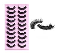 JinweiS 10 pares de pestañas postizas de visón, pestañas esponjosas de aspecto natural, pestañas postizas de volumen, DO-031