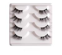 JinweiS 12 pares de pestañas de visón esponjosas de aspecto natural, pestañas postizas de volumen, mitad 04