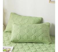 JinweiS 2 fundas de almohada de soja de algodón impermeables y respetuosas con la piel que proporcionan una cómoda experiencia de sueño para crear tu propio espacio privado para dormir, 18.9 x 29.1