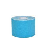 JinweiS 2 rollos de cinta de apoyo muscular de 5 m x 5 cm, banda elástica de sujeción muscular, banda deportiva, color azul claro