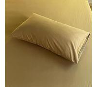 JinweiS 3 fundas de almohada de algodón liso Simple is not Simple, funda de almohada de algodón, deja dormir más con facilidad, 48 x 74 cm (marrón oscuro)