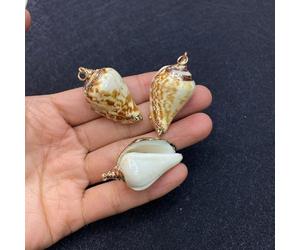 JinweiS 4 dijes de conchas marinas de playa oceánica para pulseras, collares, suministros de manualidades, S13