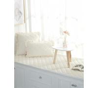 JinweiS Alfombra de felpa de color sólido, antideslizante, adecuada para dormitorios y alfombras de interior, Mi Bai 90 x 160 cm