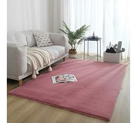 JinweiS Alfombra de felpa de color sólido, antideslizante, adecuada para dormitorios y alfombras de interior, almidón de raíz de loto, 80 x 200 cm