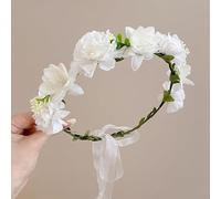 JinweiS Coronas de flores para mujer, diademas de flores para dama de honor, boda, festival, accesorios, B10