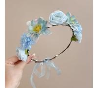 JinweiS Coronas de flores para mujer, diademas de flores para dama de honor, boda, festival, accesorios, B01