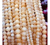 JinweiS Cuentas sueltas de piedra natural amarilla de 16 mm, cuentas semiacabadas, cuentas redondas tejidas para pulsera y collar (2 unidades)