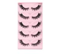 JinweiS HY5-9 - 10 pares de pestañas postizas de visón esponjosas, aspecto natural, pestañas postizas de volumen