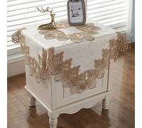 JinweiS Mantel de encaje de damasco cuadrado de lujo para mesa pequeña, elegante mantel de encaje bordado floral para fiesta, cocina, comedor, picnic, decoración (tipo A, 22 x 22 pulgadas)