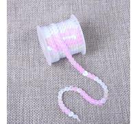 JinweiS Tira plana de lentejuelas de 6 mm, 5 yardas, cinta metálica brillante, cuerda de costura para manualidades de sirena, adornos de disfraz de Halloween, 10 unidades, multicolor AB