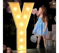 JINXED Letra LED de luz cálida de 40 Pulgadas, lámpara con Letras del Alfabeto, Letras Grandes for Boda, cumpleaños, Fiesta de Navidad, decoración de Bar (Color : Letter Y, Size : 100CM)