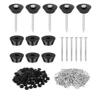 JINXIAN 120 Piezas Clavos de Acero 30mm con Arandela de Estanqueidad Clavos Galvanizados Clavos para Membrana Fundación para Paredes de Hormigón Interiores y Exteriores