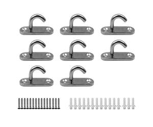 JINXIAN 8 Pcs Ganchos de Techo M5 Pesada Abiertos Anclaje de Placa de Ojo