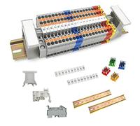 JINXIAN Kit de Bloques de Terminales Universal PT2.5TWIN One In Two Out