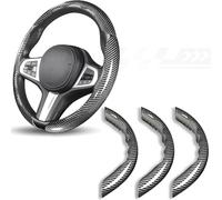 JINXIR Cubierta del Volante del Coche para BMW X3 E83 2003-2010, Funda Deportiva Antideslizante de Fibra de Carbono con Agarre segmentado Accesorios Volante,Silver