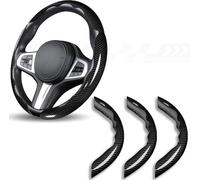 JINXIR Cubierta del Volante del Coche para BMW X4 G02 2019-2024, Funda Deportiva Antideslizante de Fibra de Carbono con Agarre segmentado Accesorios Volante,Black