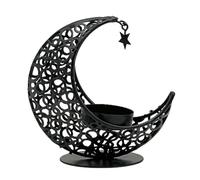 JINXIU-LI Pedestal para Velas Candelabro Elegante con Quemador de Aroma y candelita Forma Luna Hierro Calado Oriente Medio Ideas de Regalos para la Fiesta «Cosas favoritas»(#2)