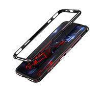 JINXIUCASE Estuche de Marco de Parachoques metálico de Aluminio Compatible with ZTE Nubia Red Magic 6 / Red Magic 6 Pro (Color : Black Red, Size : For RedMagic 6 Pro)