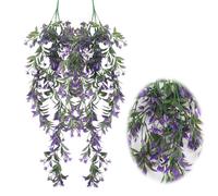 JINXM 2 Piezas Púrpura Artificial Verde Hojas de Hiedra Falsas Se Utiliza para la Decoración de Paredes como el Jardín de la Oficina la Boda o la Cocina