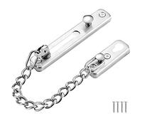JINXM Perno de Cadena Antirrobo de Cerradura De La Cadena De La Puerta Cerradura De Seguridad Cerradura De La Cerradura De La Cadena Inoxidable Antirrobo Puerta De Acero Cerradura(Plata)