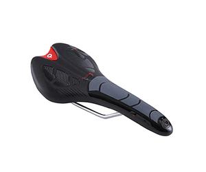 JINYAWEI Sillín de Carreras Ciclismo Sillín Triatlón Racing MTB Road Bike Asiento Cómodo Bicicleta Hombres Frontal Cojín Piezas Silla de Montar (Color : Black)