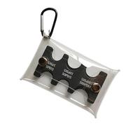 Jinyilwn Monedero circular - Estuche rectangular portátil para monedas | Bolsa portátil con 6 ranuras para mujeres, exhibición de viaje, al aire libre, hombres, monedero, monedero para compras, Black