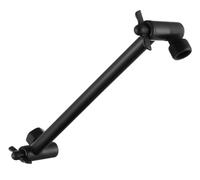JINYOMFLY - Brazo de extensión de ducha (28,7 cm, extensión de cabezal de ducha de latón, extensión de brazo de ducha, con juntas de bloqueo, color negro