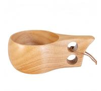 JINYOMFLY Taza de Madera Kuksa, 250ml Taza Café Madera Nordica, Natural Kuksa Taza para Camping, Artesanal Vaso para Actividades al Aire Libre o Como Regalo