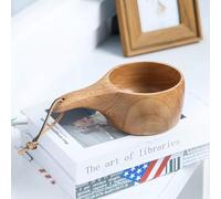 JINYOMFLY Taza de Madera Kuksa, 250ml Taza Café Madera Nordica, Natural Kuksa Taza para Camping, Artesanal Vaso para Actividades al Aire Libre o Como Regalo