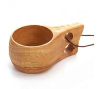 JINYOMFLY Taza de Madera Kuksa, 250ml Taza Café Madera Nordica, Natural Kuksa Taza para Camping, Artesanal Vaso para Actividades al Aire Libre o Como Regalo