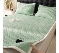 JINYOU Cubrecolchón de Terciopelo de Leche extragrueso, Protector de colchón de Invierno de Felpa ultrasuave, Cama cálida y Transpirable for tamaño Queen King(C,120 * 200cm)