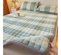 JINYOU Cubrecolchón De Terciopelo De Leche Transpirable Twin/Full/Queen/King, Protector De Colchón Plegable De Invierno De Lana Coral, Funda De Colchón De Futón Altamente Portátil(9,180 * 220cm)