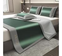 JINYOU Sábana refrescante de Seda Helada con Fundas de Almohada, colchoneta Transpirable for Dormir de Verano, sábana Plana de Tacto Fresco for Noches calurosas(C,90 * 200cm)