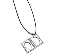 JinYu Anime Jujut. Kais. Aoi Tod. Collar de metal plateado con forma cuadrada con 10 pegatinas, accesorios para cosplay, Medium, Zinc, No es una piedra preciosa