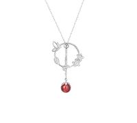 JinYu Collar con colgante de flor Tian Guan Ci Fu Anime Hua Cheng Xie Lian y 10 pegatinas, Zinc, No es una piedra preciosa