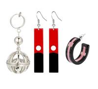 JinYu Juego de 14 aretes de la serie Tokyo Revengers de la serie Tokio, aretes de cómic para cosplay, accesorios de joyería, regalos para hombres y mujeres, aretes colgantes de resina (plata)