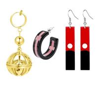 JinYu Juego de 14 Aretes de Tokyo Revengers - Accesorios de Joyería para Cosplay, Regalos para Hombres y Mujeres, Colgantes de Resina (Dorado)